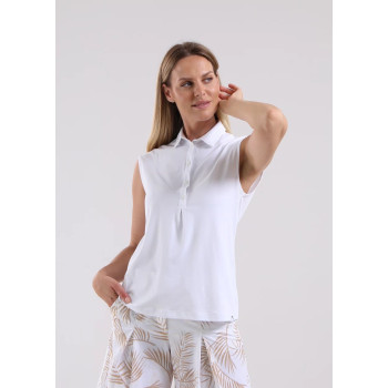 Polo sans manches Advice White Femme