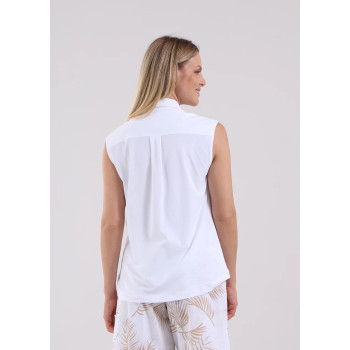 Polo sans manches Advice White Femme