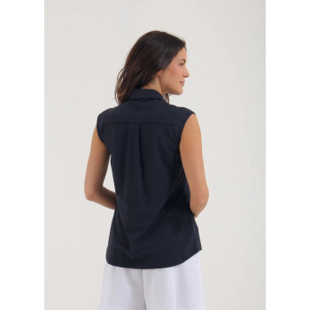 Polo sans manches Advice Navy Femme