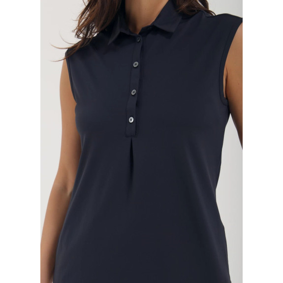 Polo sans manches Advice Navy Femme