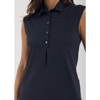 Polo sans manches Advice Navy Femme