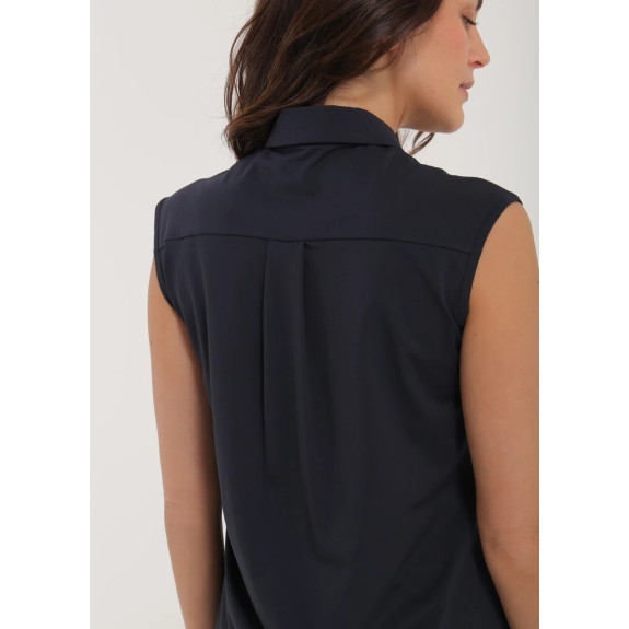 Polo sans manches Advice Navy Femme