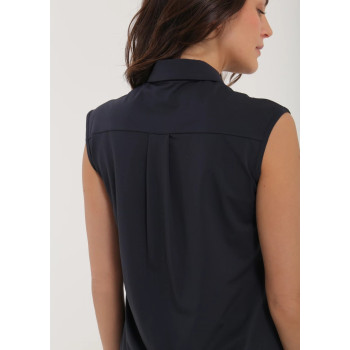 Polo sans manches Advice Navy Femme
