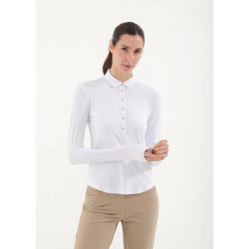 Polo manches longues Amur White Femme