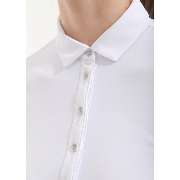 Polo manches longues Amur White Femme