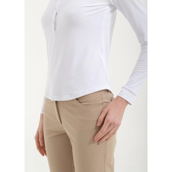 Polo manches longues Amur White Femme
