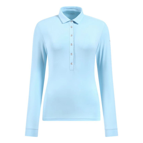 Polo manches longues Amur Azure Femme