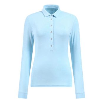 Polo manches longues Amur Azure Femme