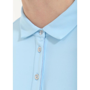 Polo manches longues Amur Azure Femme