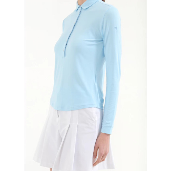 Polo manches longues Amur Azure Femme