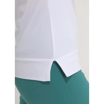 Polo sans manches 1/2 Zip Anybody White Femme