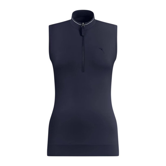 Polo sans manches 1/2 Zip Anybody Navy Femme