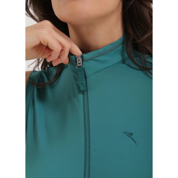 Polo sans manches 1/2 Zip Anybody Edge Green Femme