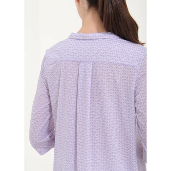 Polo manches 3/4 Ashanti Lilac Palms Femme