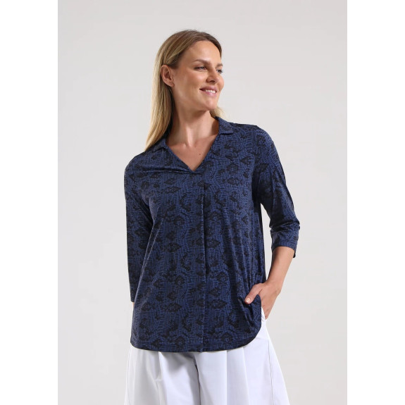 Polo manches 3/4 Ashanti Savage Blue Femme