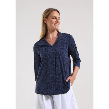 Polo manches 3/4 Ashanti Savage Blue Femme