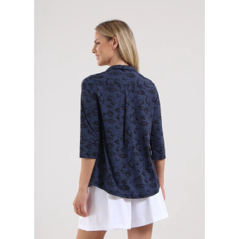 Polo manches 3/4 Ashanti Savage Blue Femme