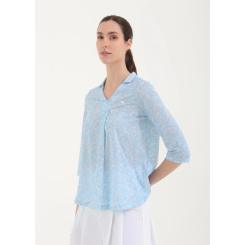 Polo manches 3/4 Ashanti Azure Femme 2
