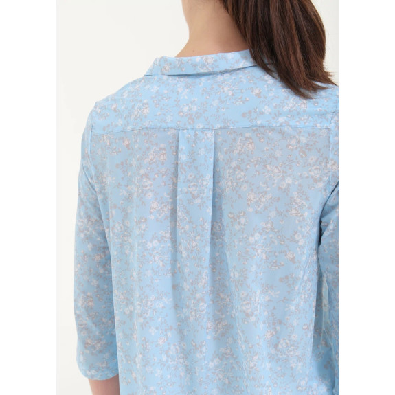 Polo manches 3/4 Ashanti Azure Femme