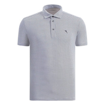 Polo Agree White Navy Homme