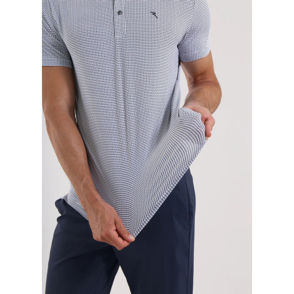 Polo Agree White Navy Homme