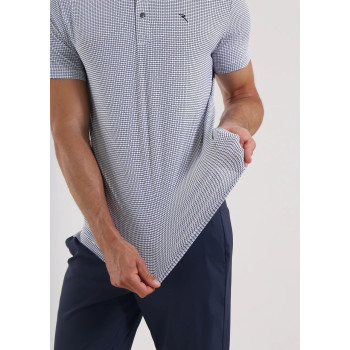 Polo Agree White Navy Homme