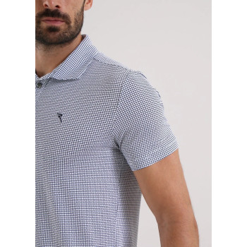 Polo Agree White Navy Homme