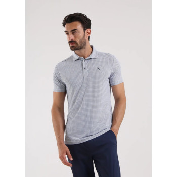 Polo Agree White Navy Homme