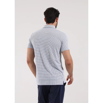 Polo Agree White Navy Homme