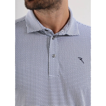 Polo Agree White Navy Homme