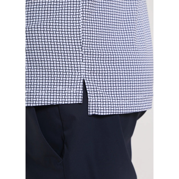 Polo Agree White Navy Homme