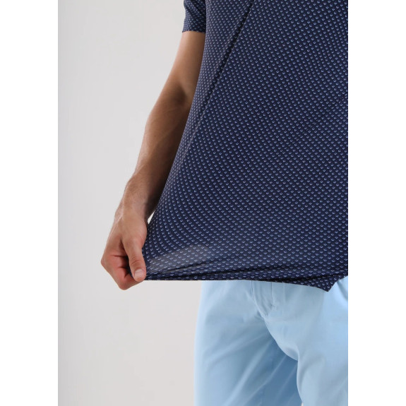 Polo Agree Navy Microprint Homme