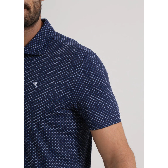 Polo Agree Navy Microprint Homme