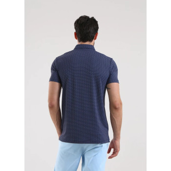 Polo Agree Navy Microprint Homme