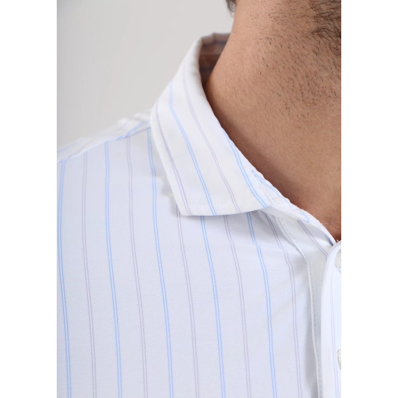 Polo Armas Azure Lilac Lines Homme