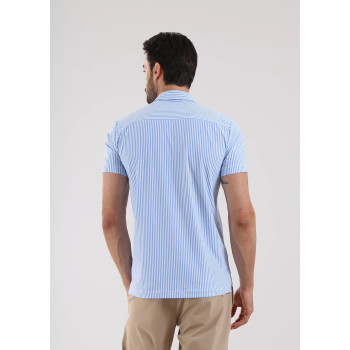 Polo Armas White Azure Lines Homme