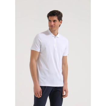 Polo Athos White Homme