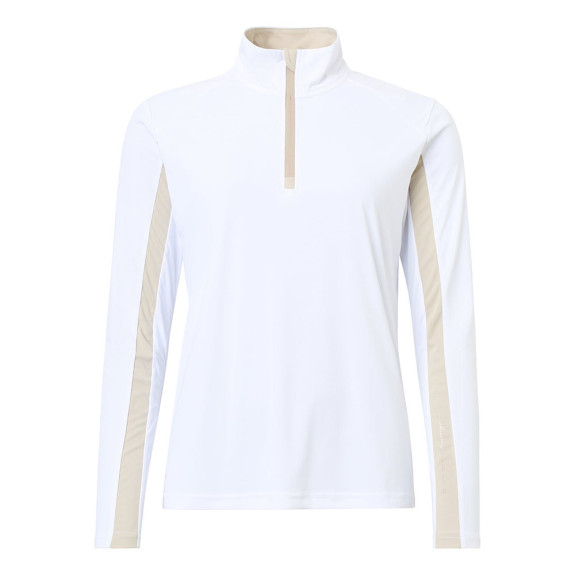 Pull 1/4 Zip Aloha UV White/Beige Femme