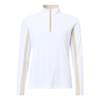 Pull 1/4 Zip Aloha UV White/Beige Femme