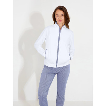 Midlayer Bovey White Blue Femme 2