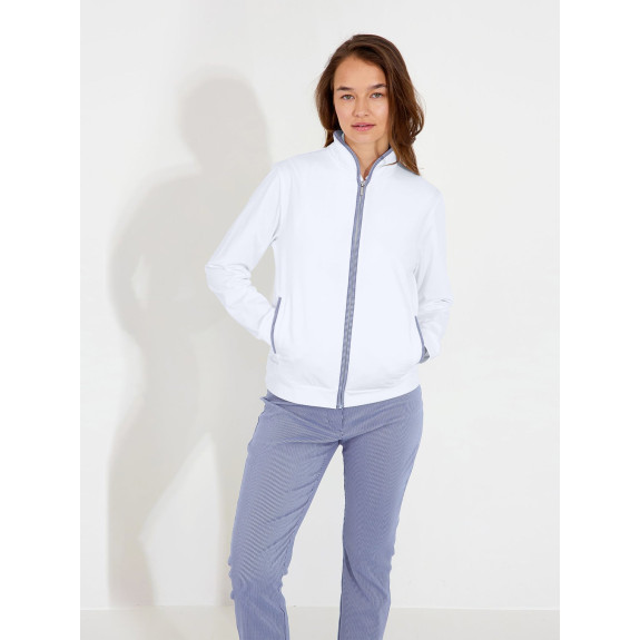 Midlayer Bovey White Blue Femme