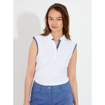 Polo Bovey White Blue Femme