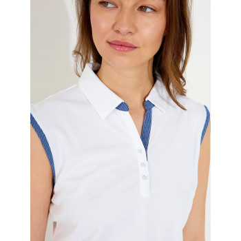 Polo Bovey White Blue Femme