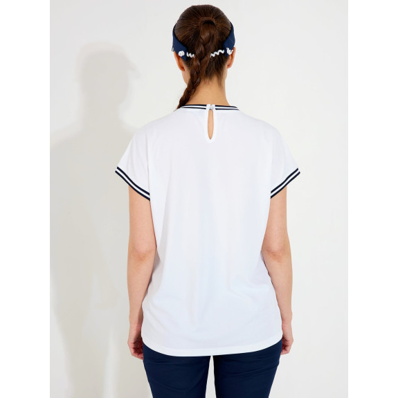 Polo Peggy White Femme