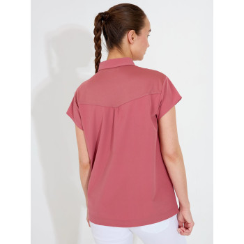Polo Manga Cup Dusty Rose Femme