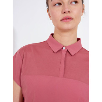 Polo Manga Cup Dusty Rose Femme