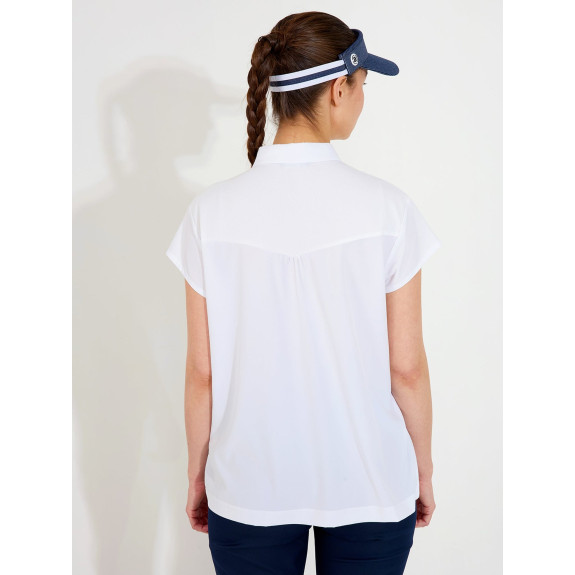 Polo Manga Cup White Femme