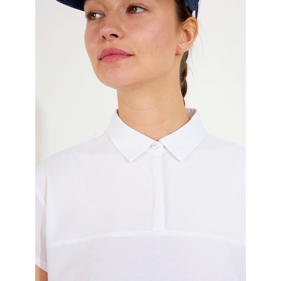 Polo Manga Cup White Femme