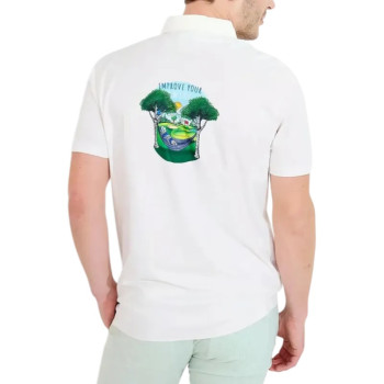 Polo Froggy White Homme