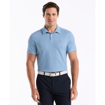 Polo Micro Geo Print Malibu Blue Homme 2